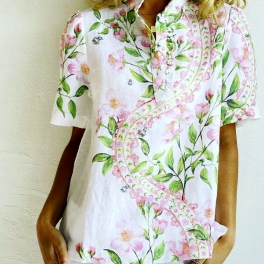 Tea Party Floral Print Blouse